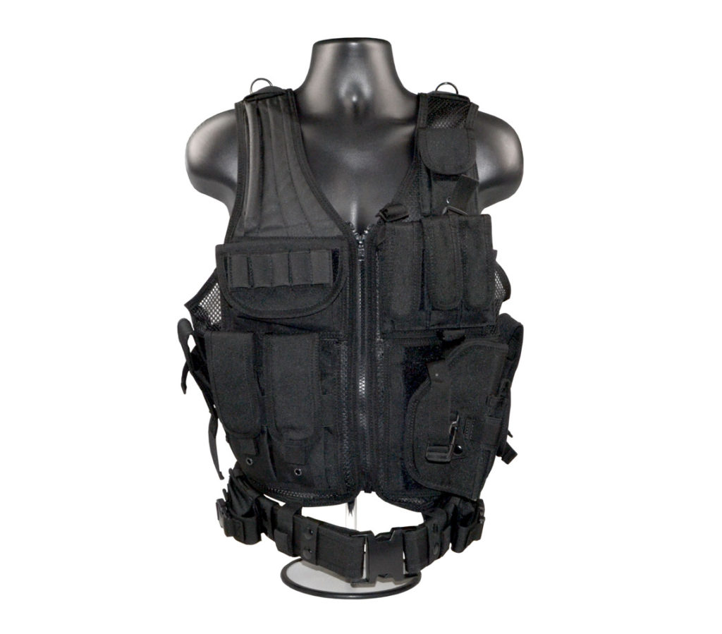 Cross Draw Tactical Multi Function Vest, Black – Presma Inc