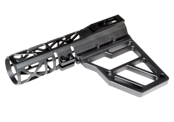 Skeletonized Pistol Fixed Stock, Black Anodized Aluminum – Presma Inc